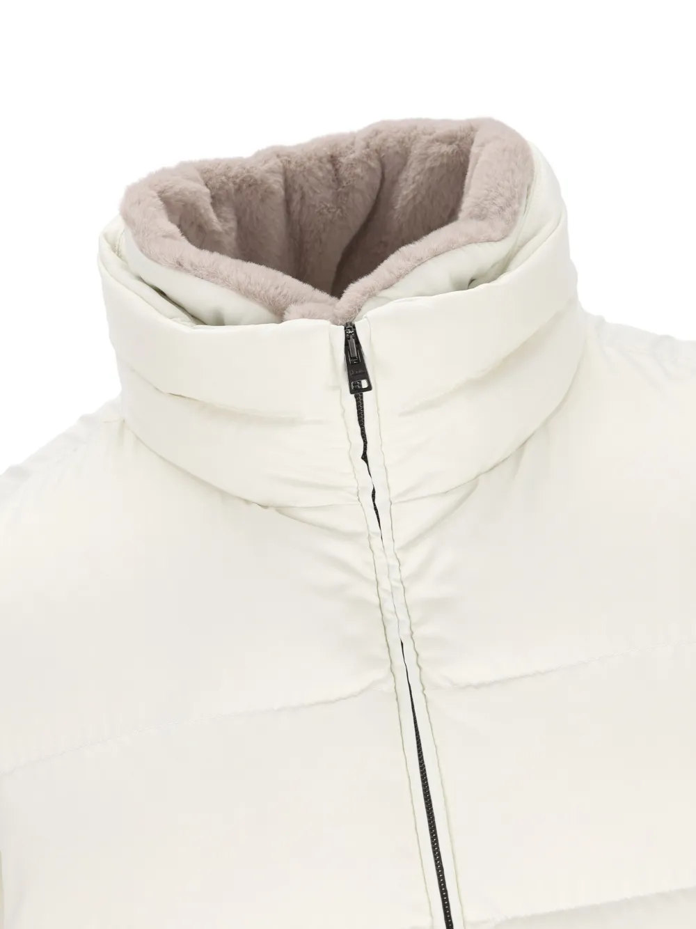 Herno Striped Quilted Down Gilet In White