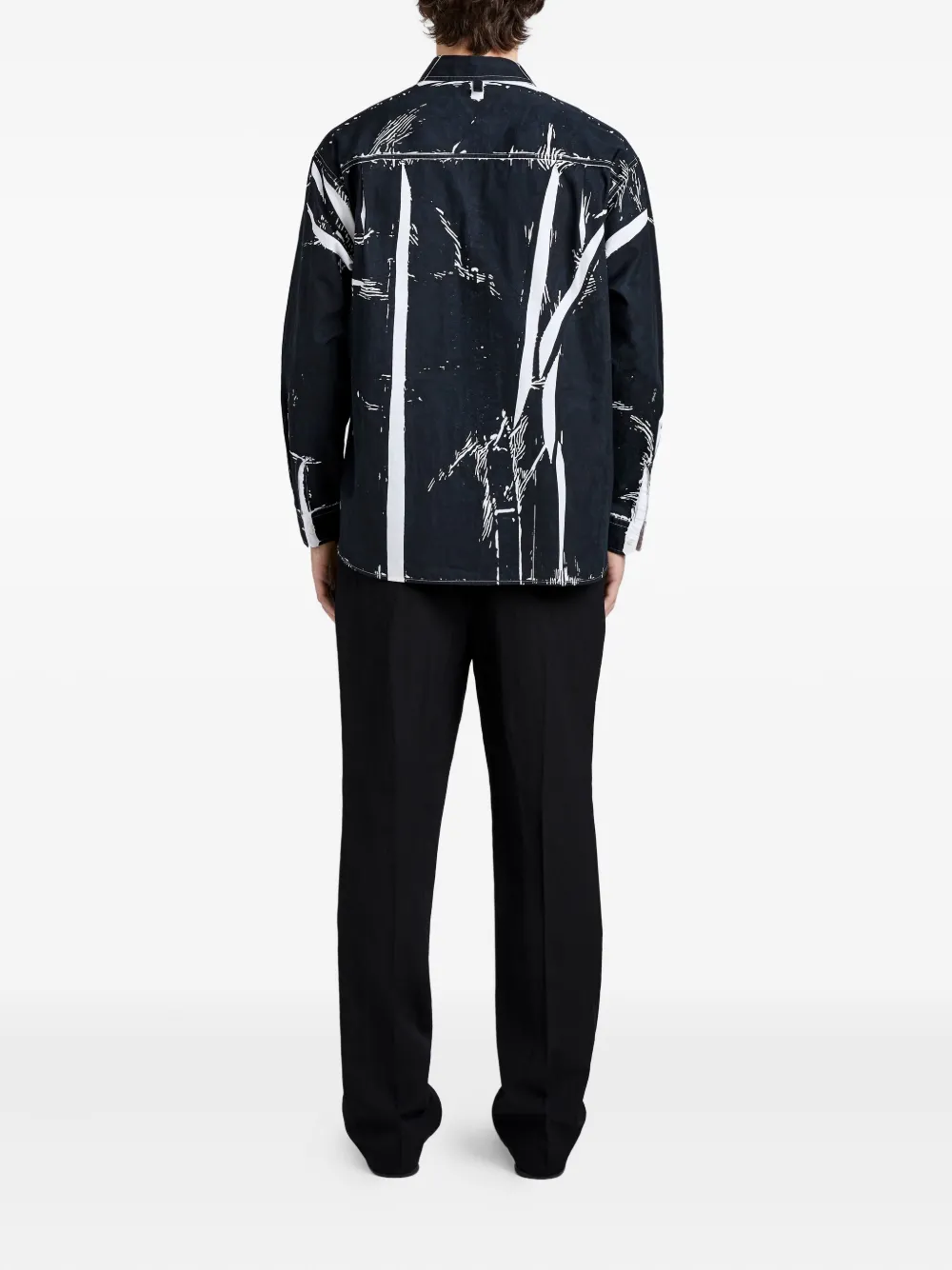 Proenza Schouler Simon overhemd met print Zwart