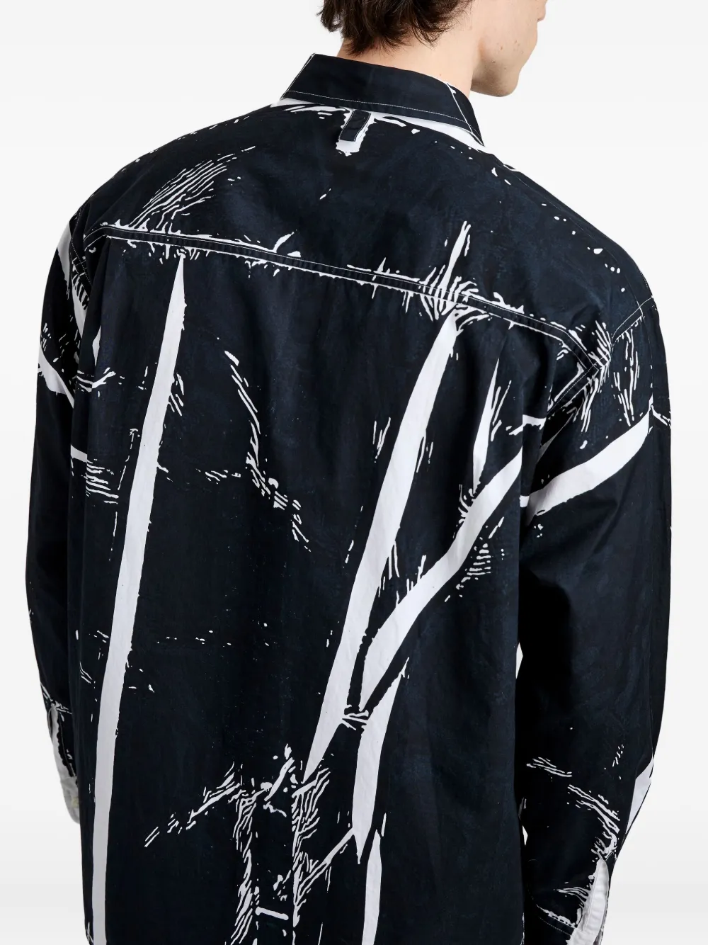 Proenza Schouler Simon overhemd met print Zwart