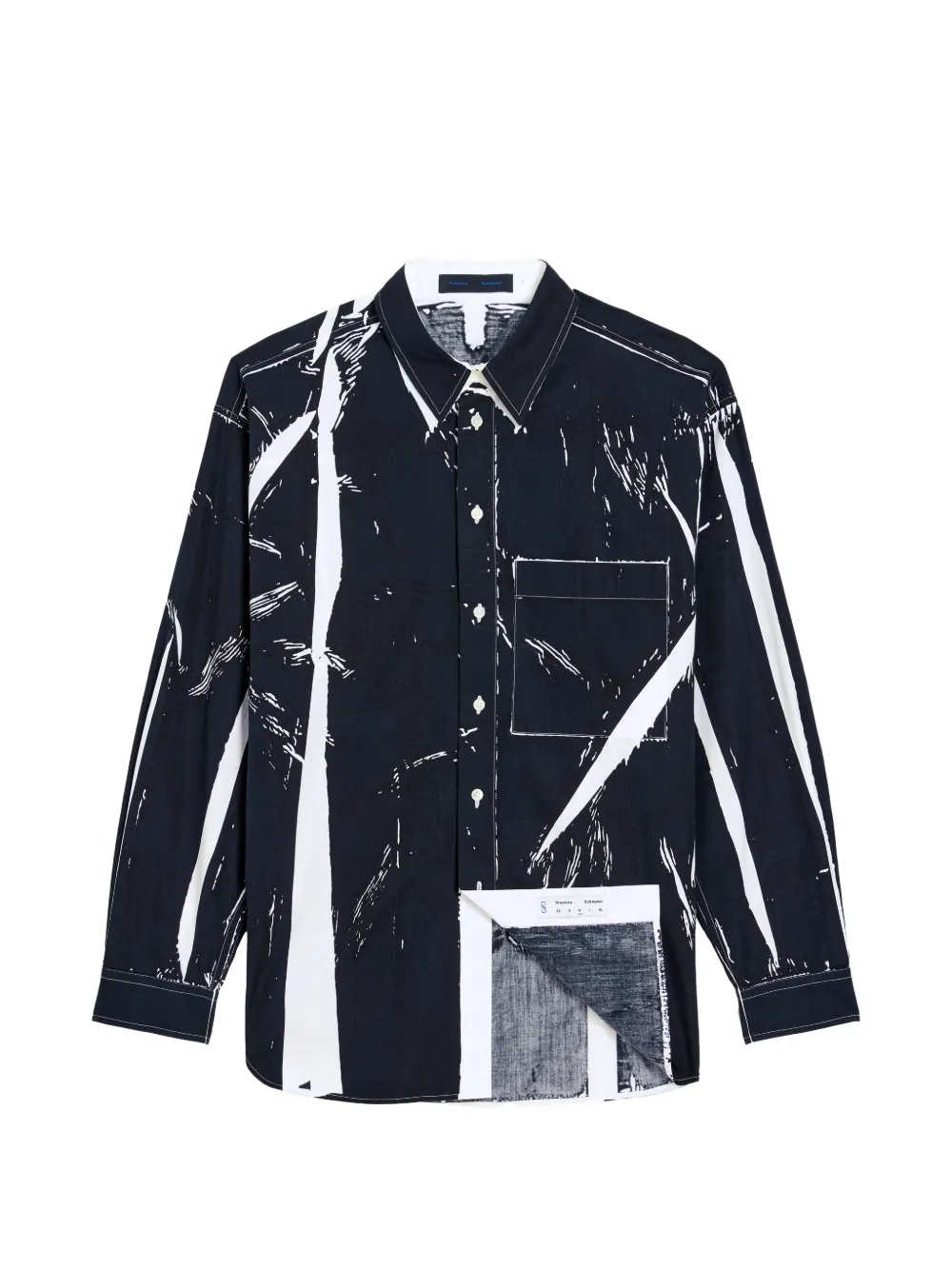 Proenza Schouler Simon overhemd met print Zwart