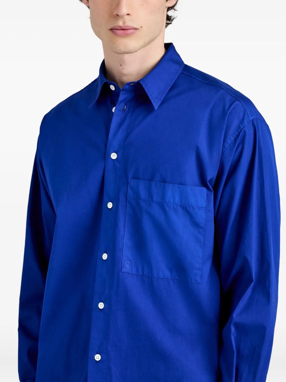 Proenza Schouler Simon overhemd met zak Blauw