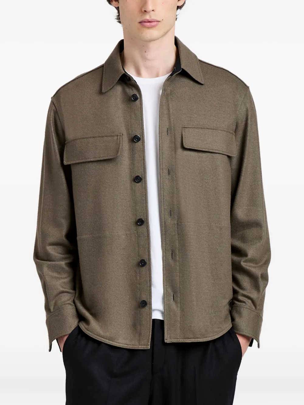 Proenza Schouler Beni overhemd met zak Bruin