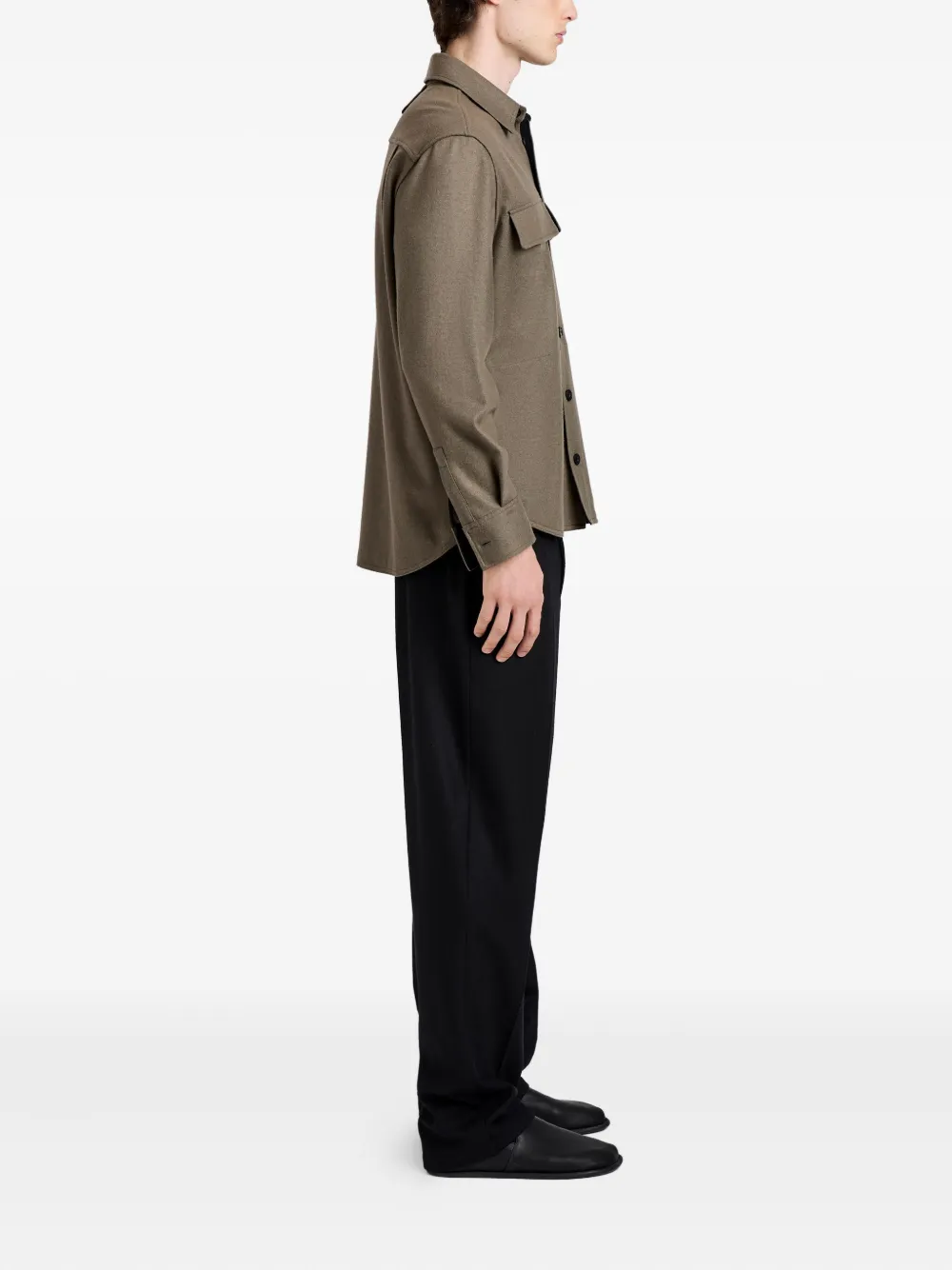 Proenza Schouler Beni overhemd met zak Bruin