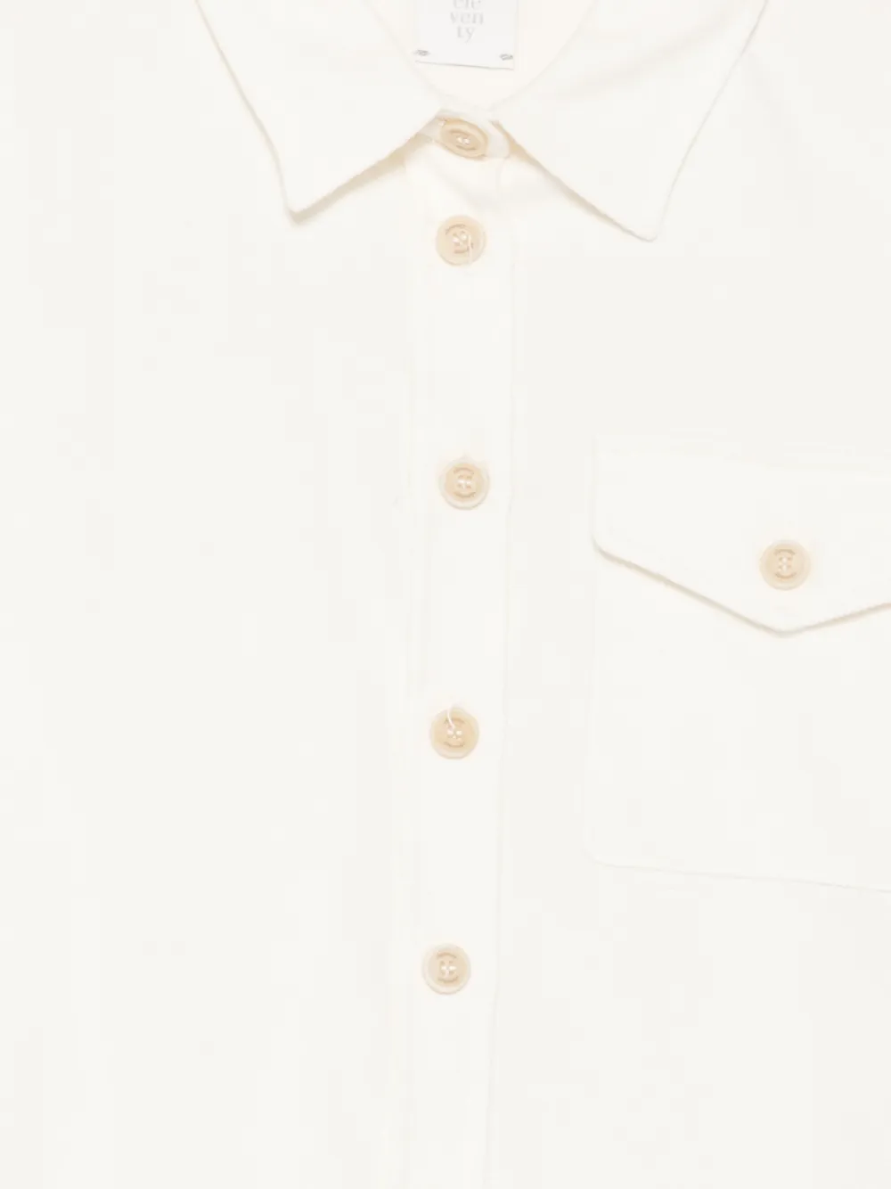Eleventy Chest-pocket Buttoned Shirt In White