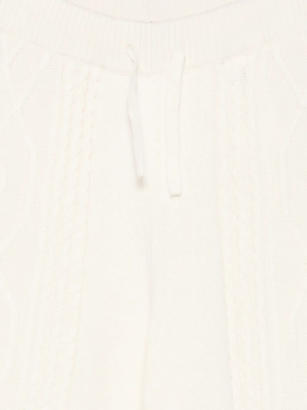 Eleventy Cable-knit Wool Trousers In Neutral