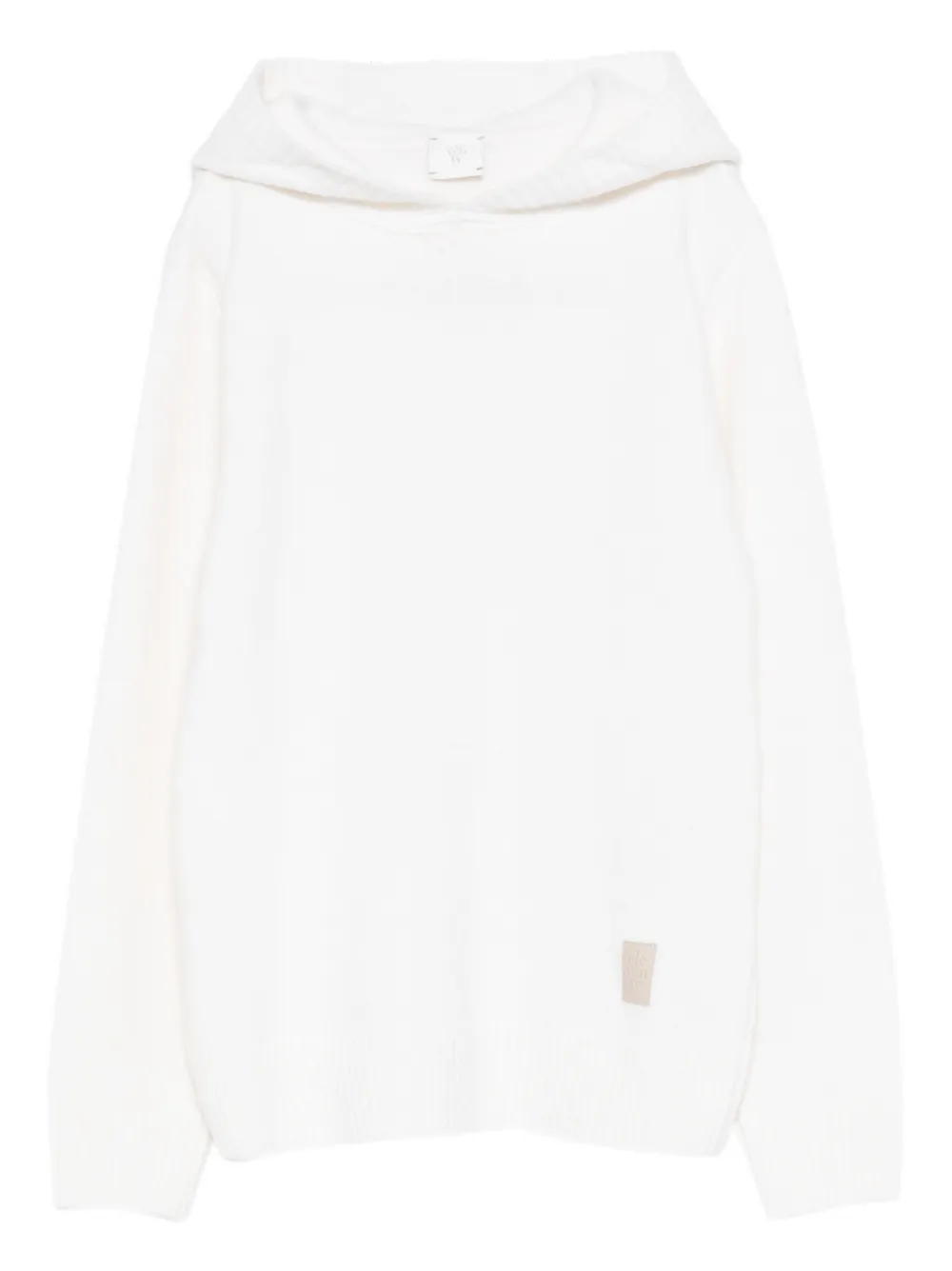 Eleventy Kids logo-patch hoodie - Toni neutri