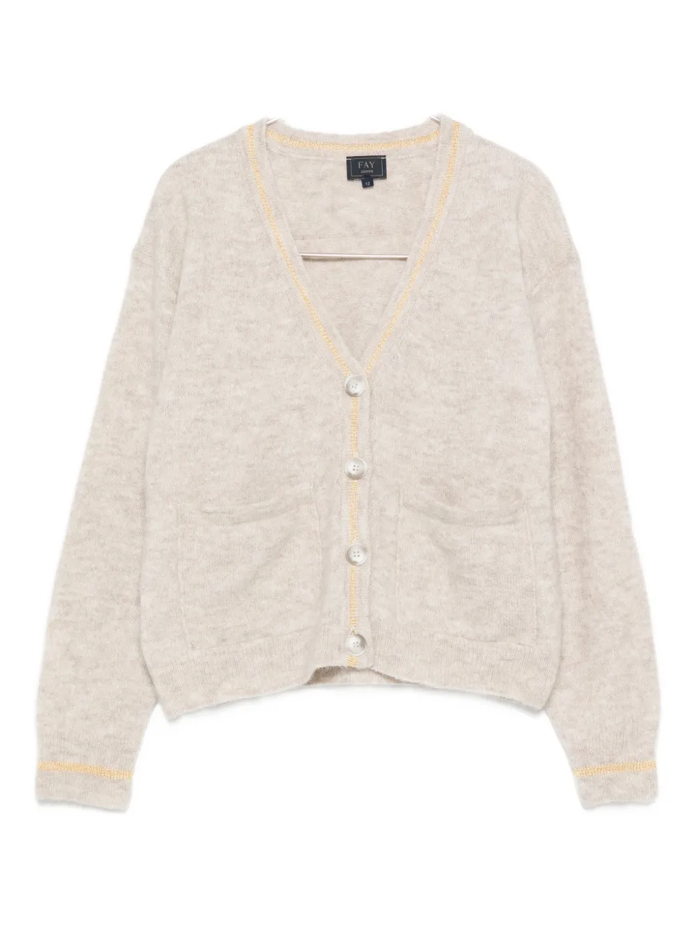 Fay Kids pocket-buttoned cardigan - Toni neutri