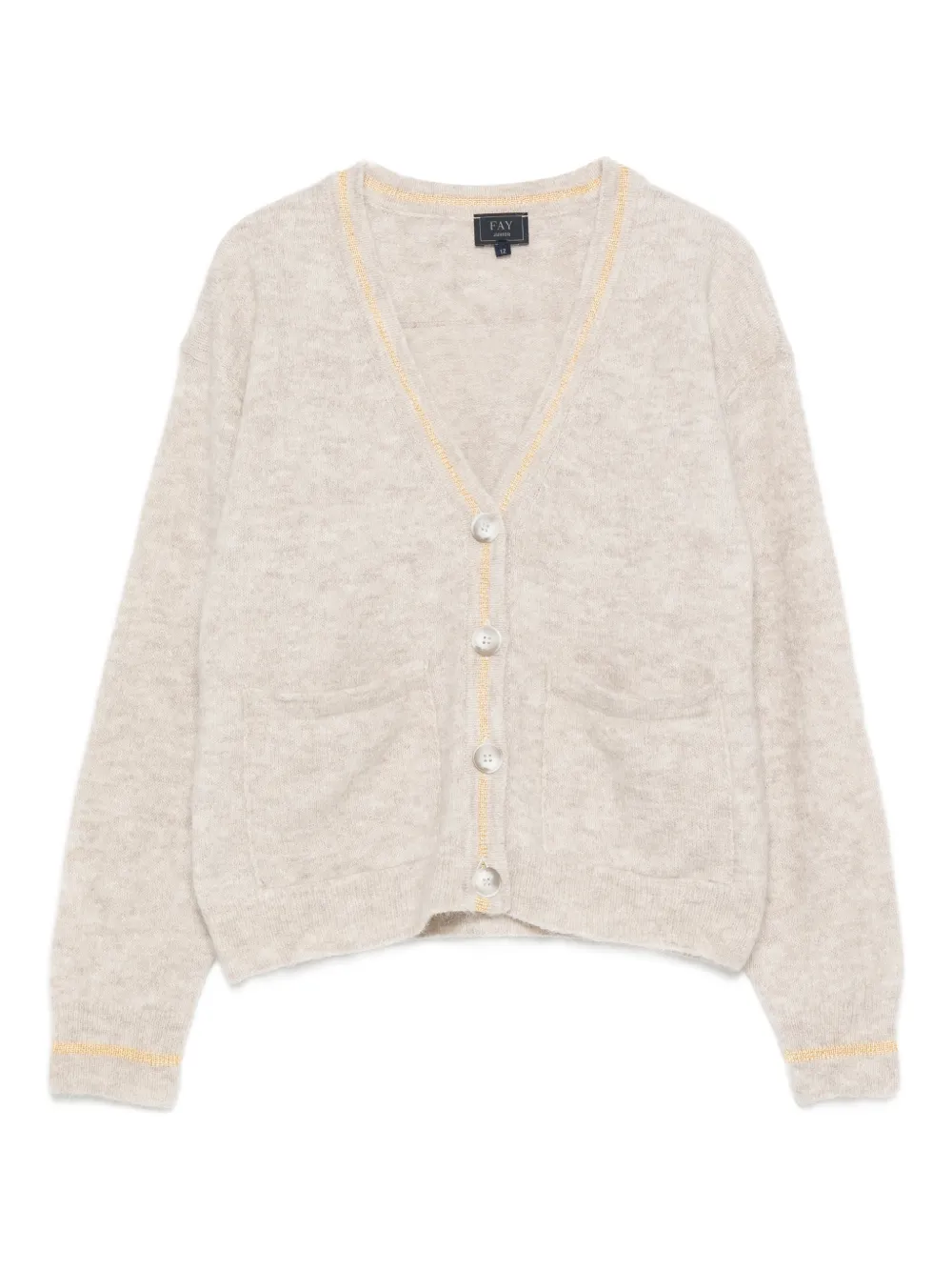 Fay Kids pocket-buttoned cardigan - Toni neutri
