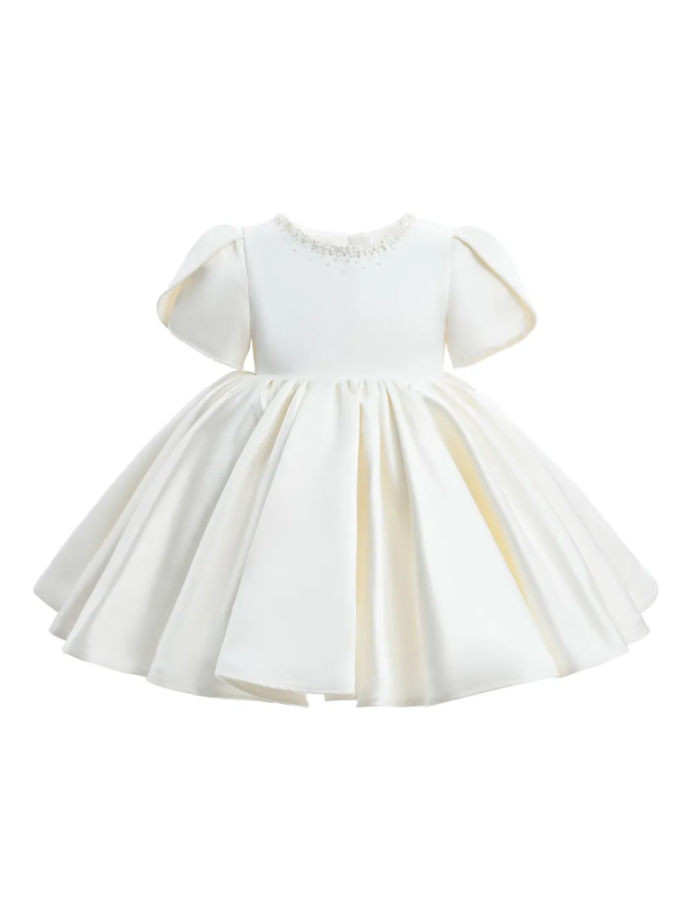 Tulleen pearl-accented dress - Toni neutri