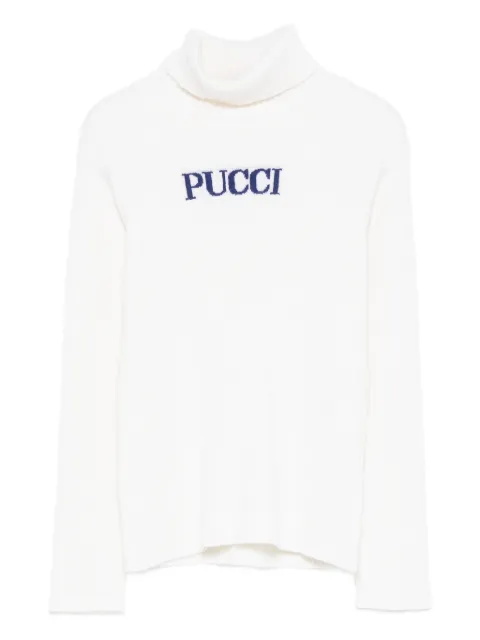 PUCCI Junior logo turtleneck sweater