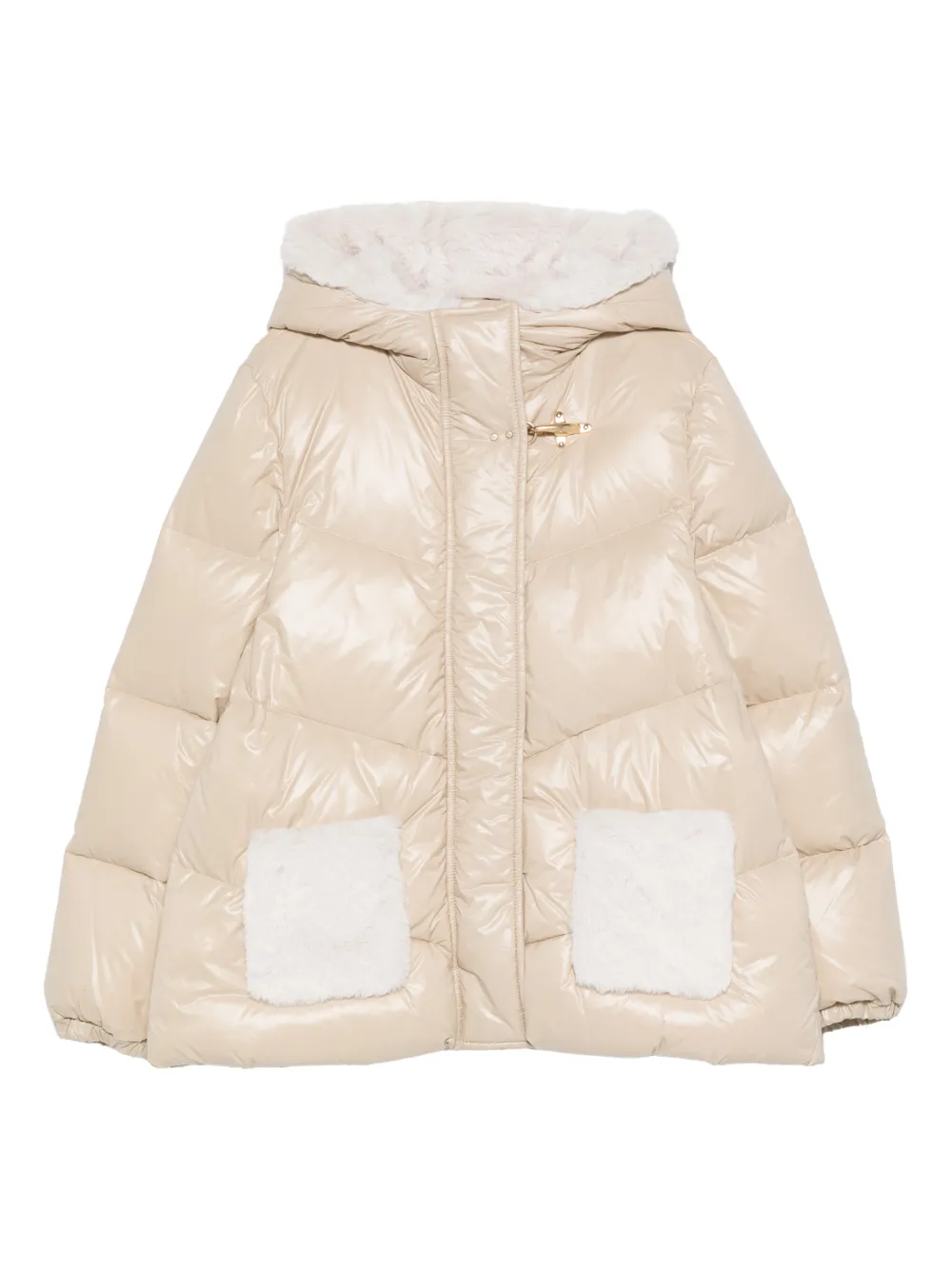 Fay Kids hooded padded jacket - Toni neutri