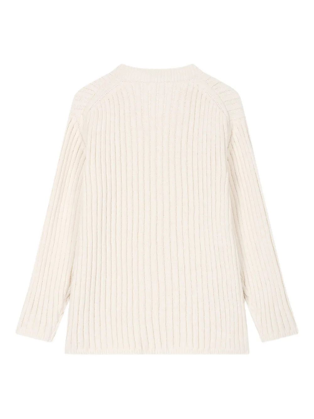  Tomboy Ribbed Round-neck Sweater - Neutrals 