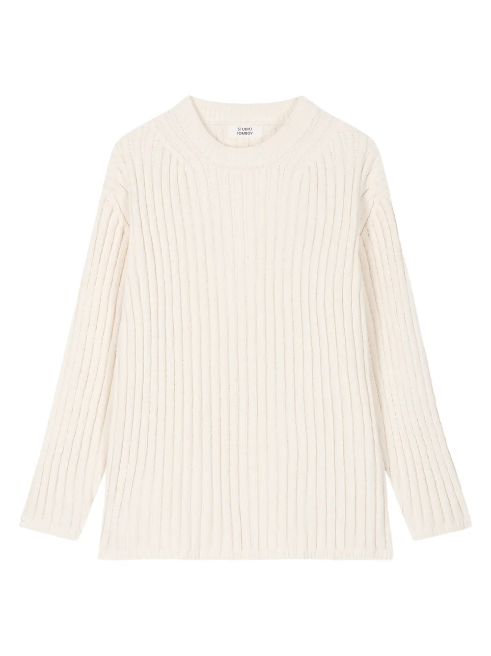 STUDIO TOMBOY ribbed round-neck sweater - Toni neutri