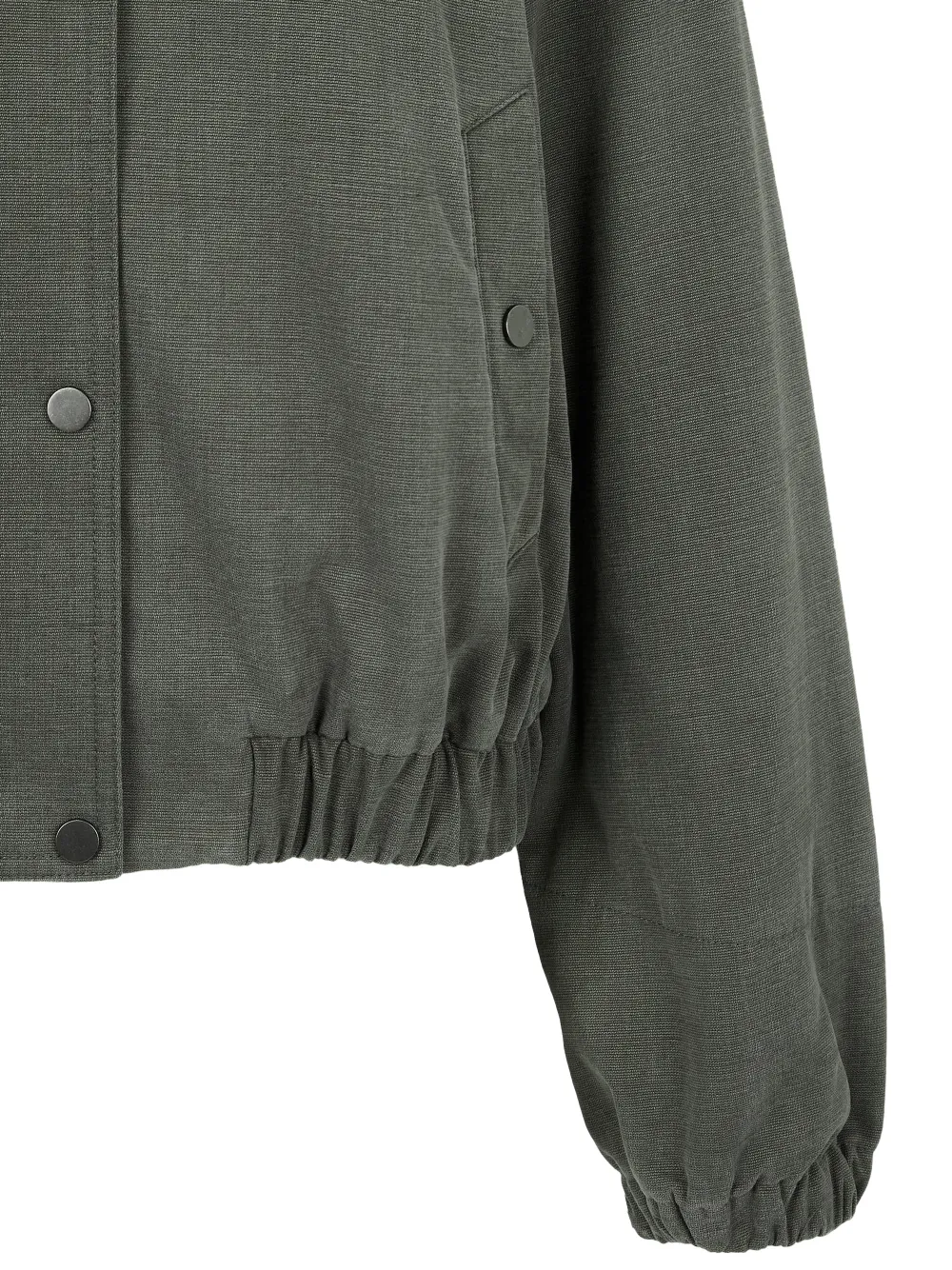 Studio Tomboy Collared Cotton Jacket In Green