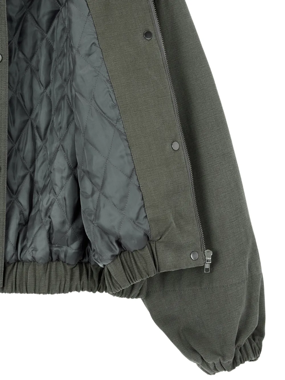 Studio Tomboy Collared Cotton Jacket In Green