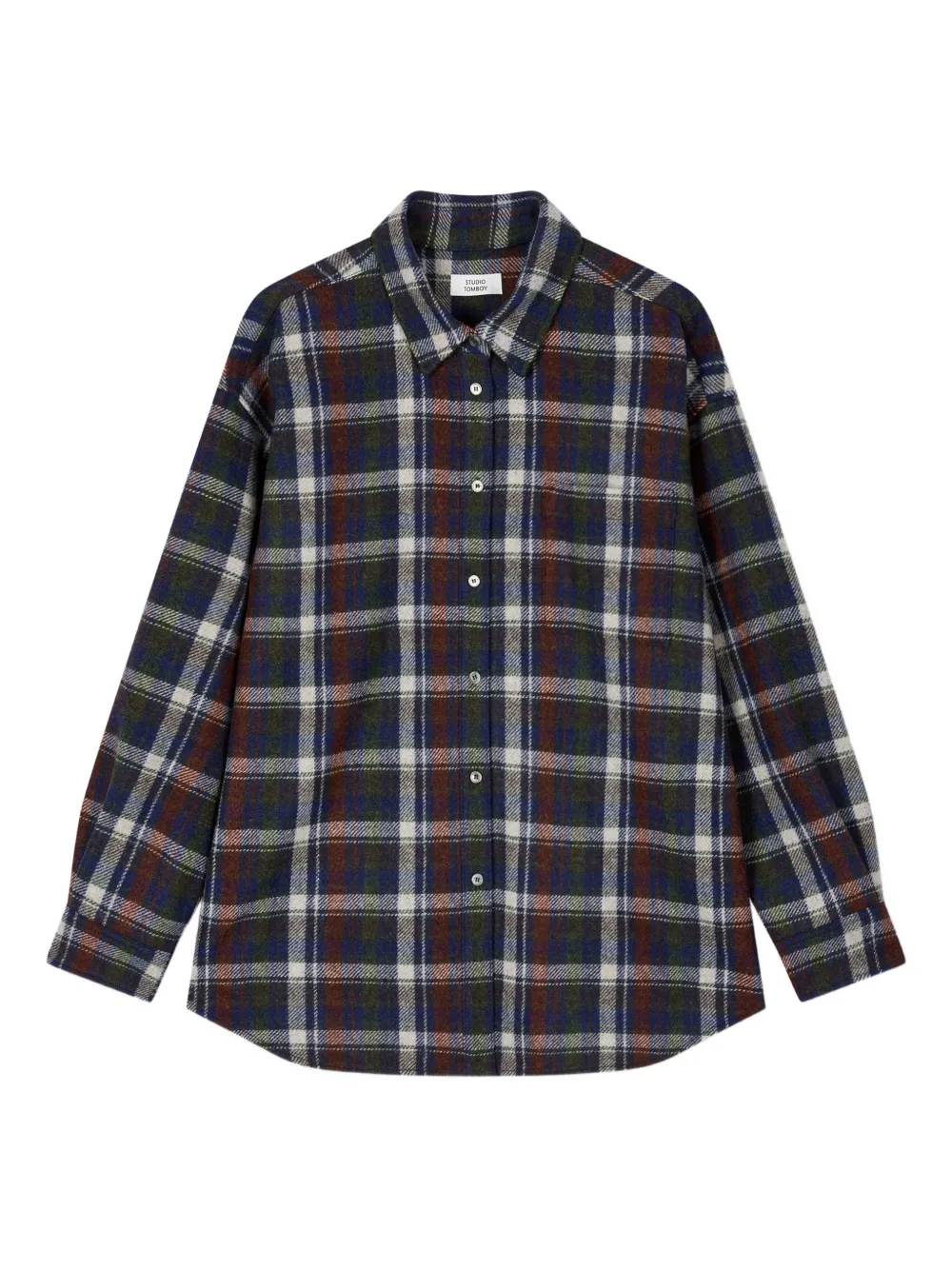 Studio Tomboy Checkered Wool Shirt In Multi