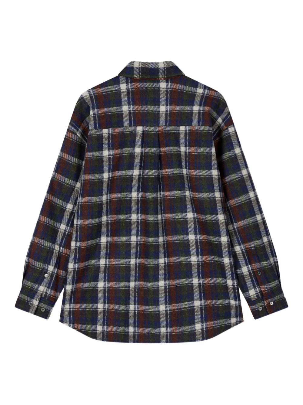 TOMBOY Geruite wollen blouse - Blauw