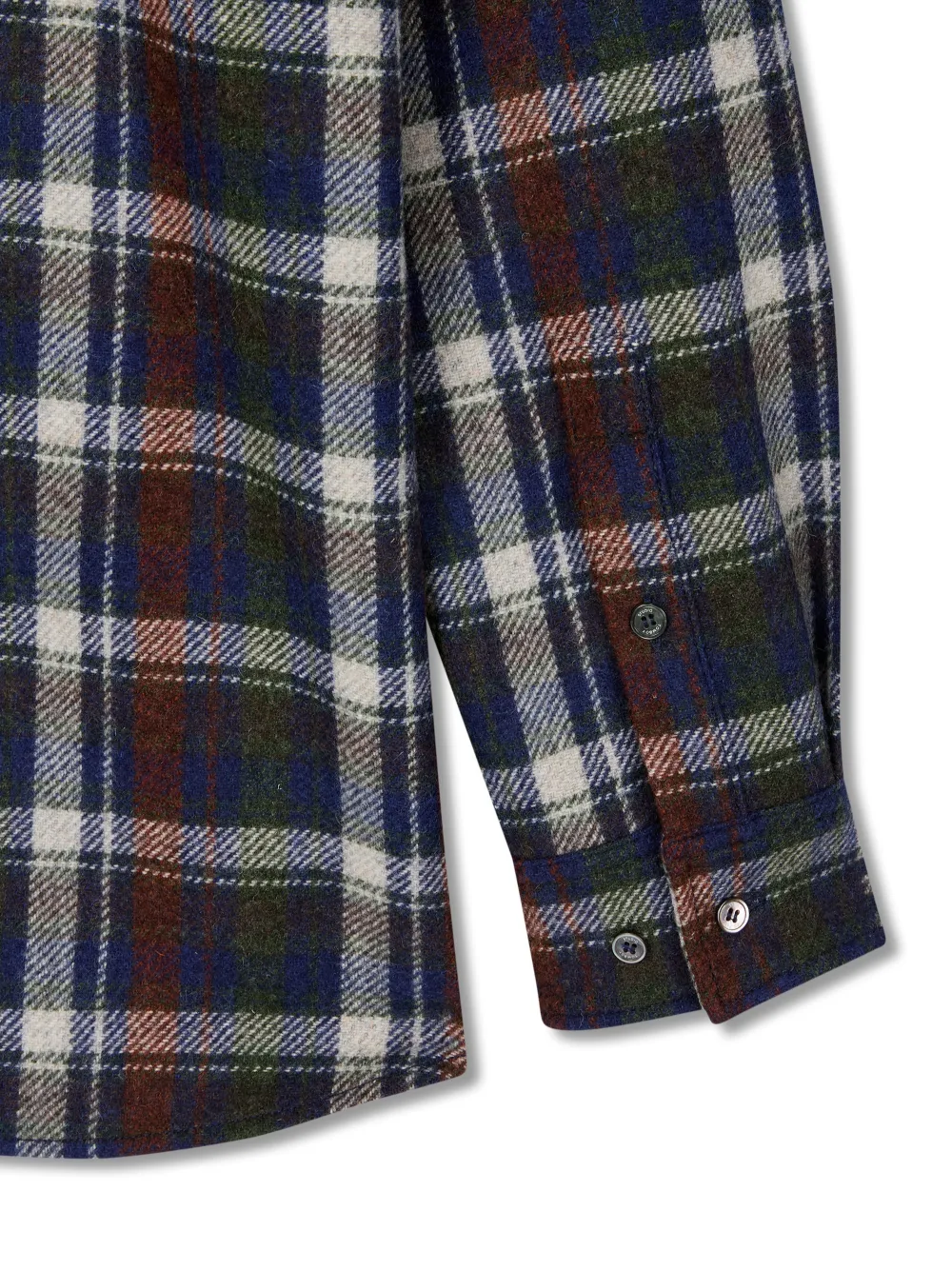 TOMBOY Geruite wollen blouse Blauw