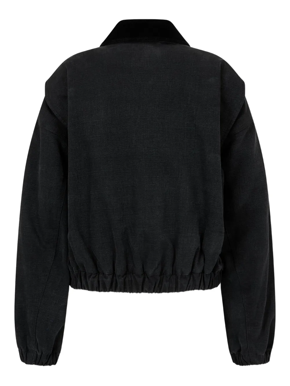 Studio Tomboy Collared Cotton Jacket In Black