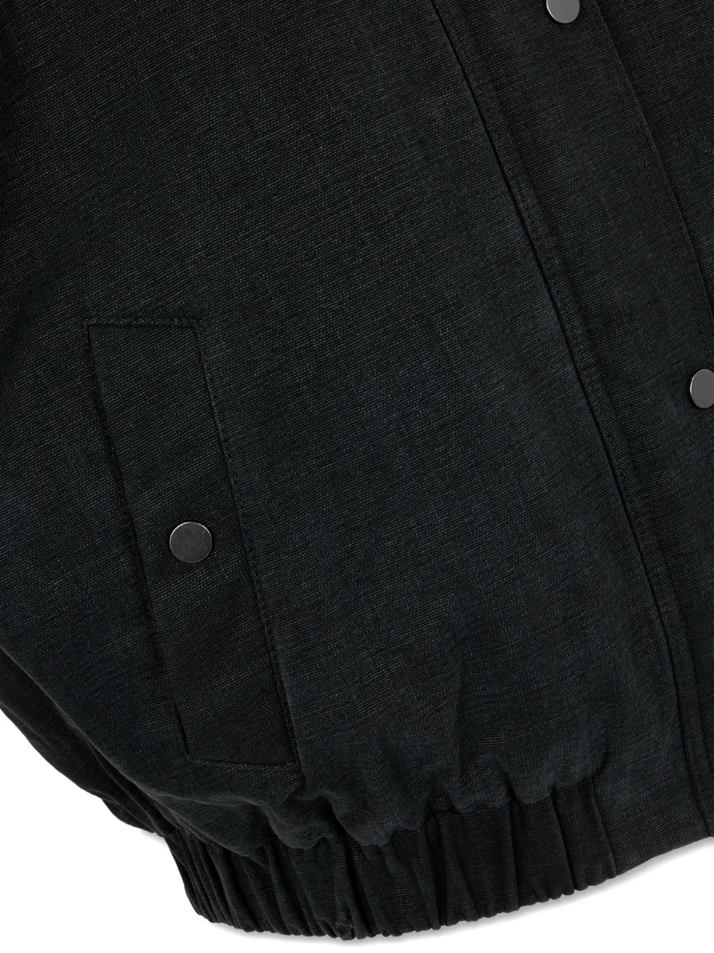 Studio Tomboy Collared Cotton Jacket In Black