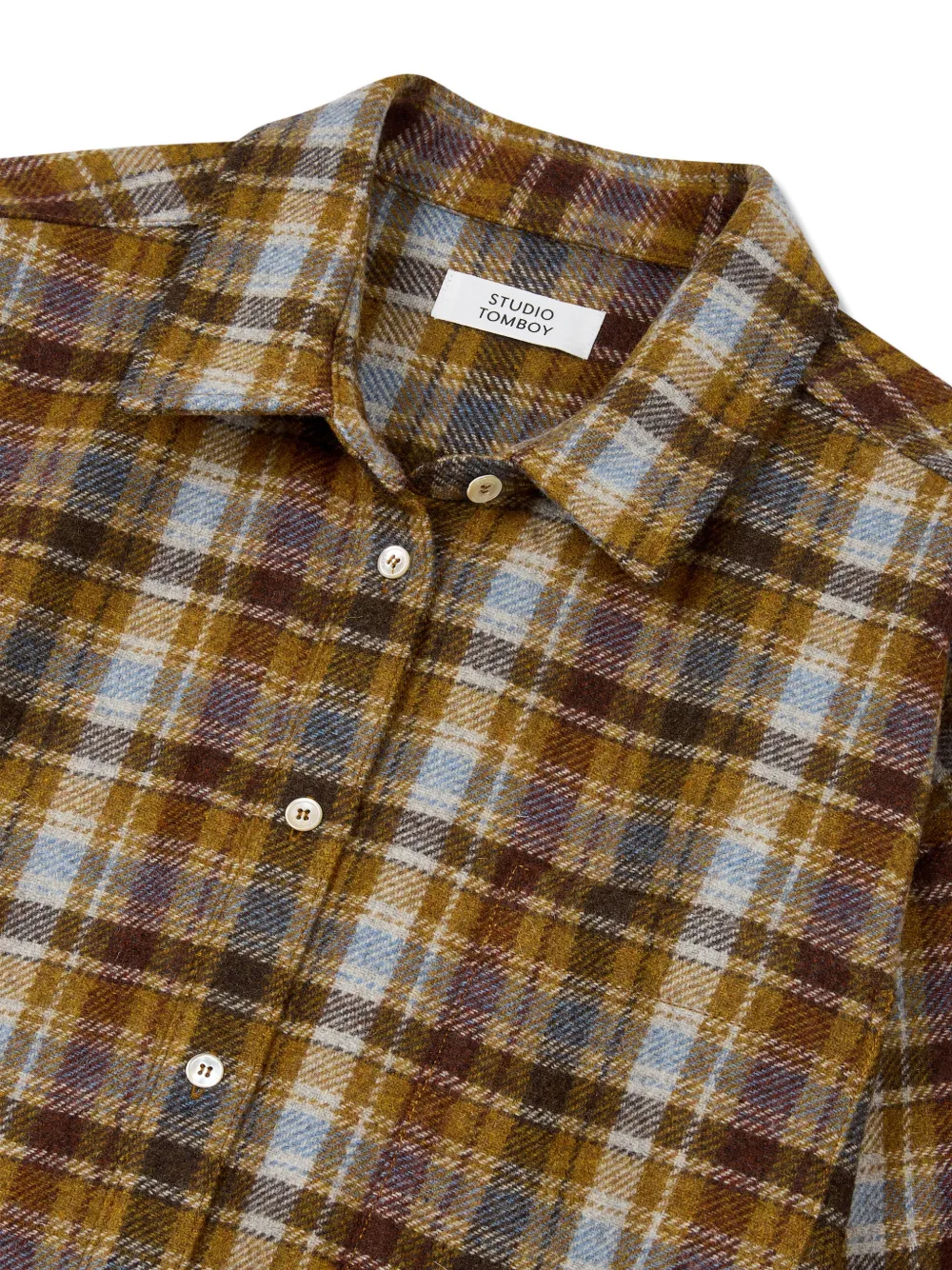 Studio Tomboy Checkered Wool Shirt In Multi