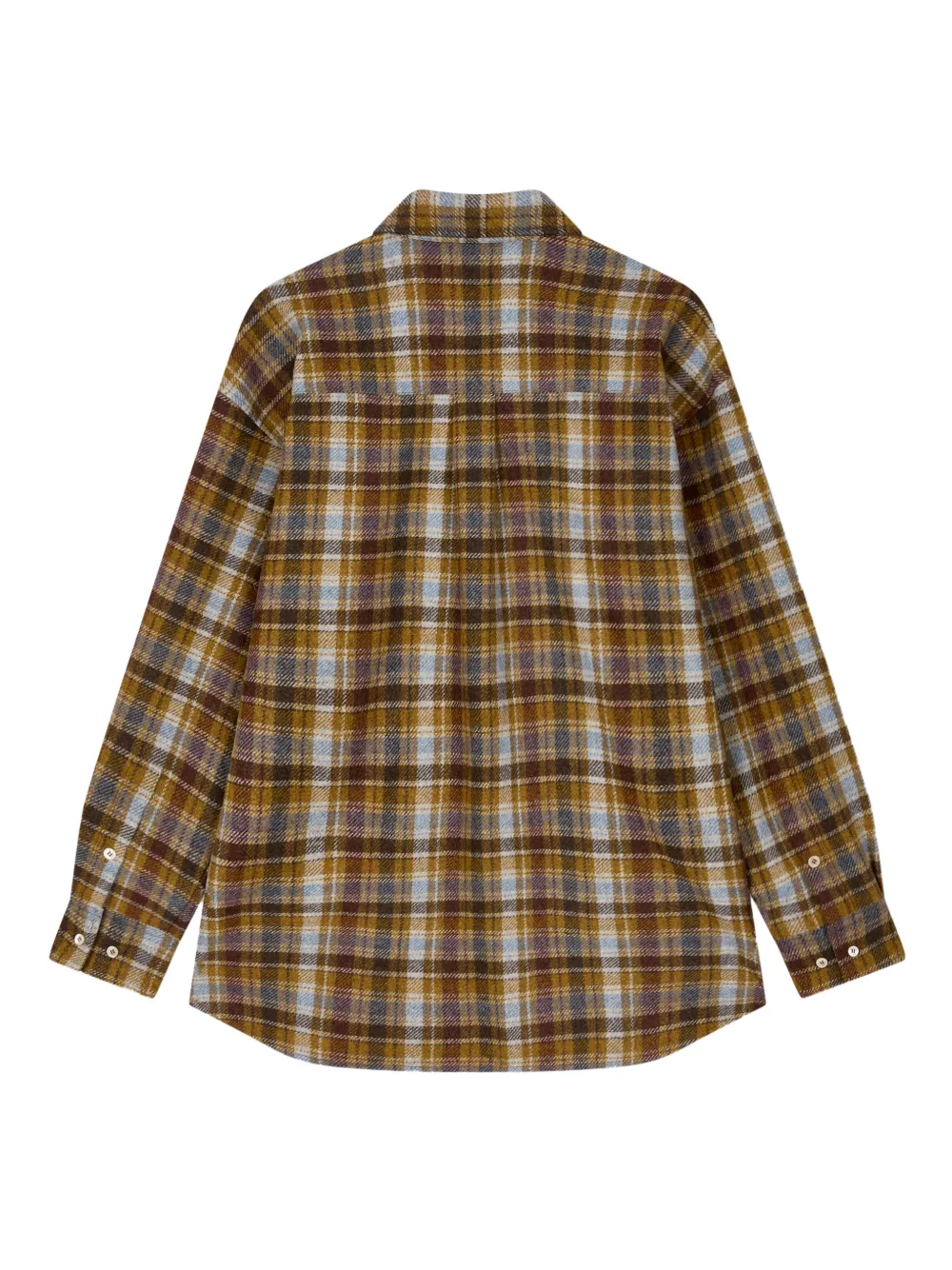 STUDIO TOMBOY checkered wool shirt - Bruin