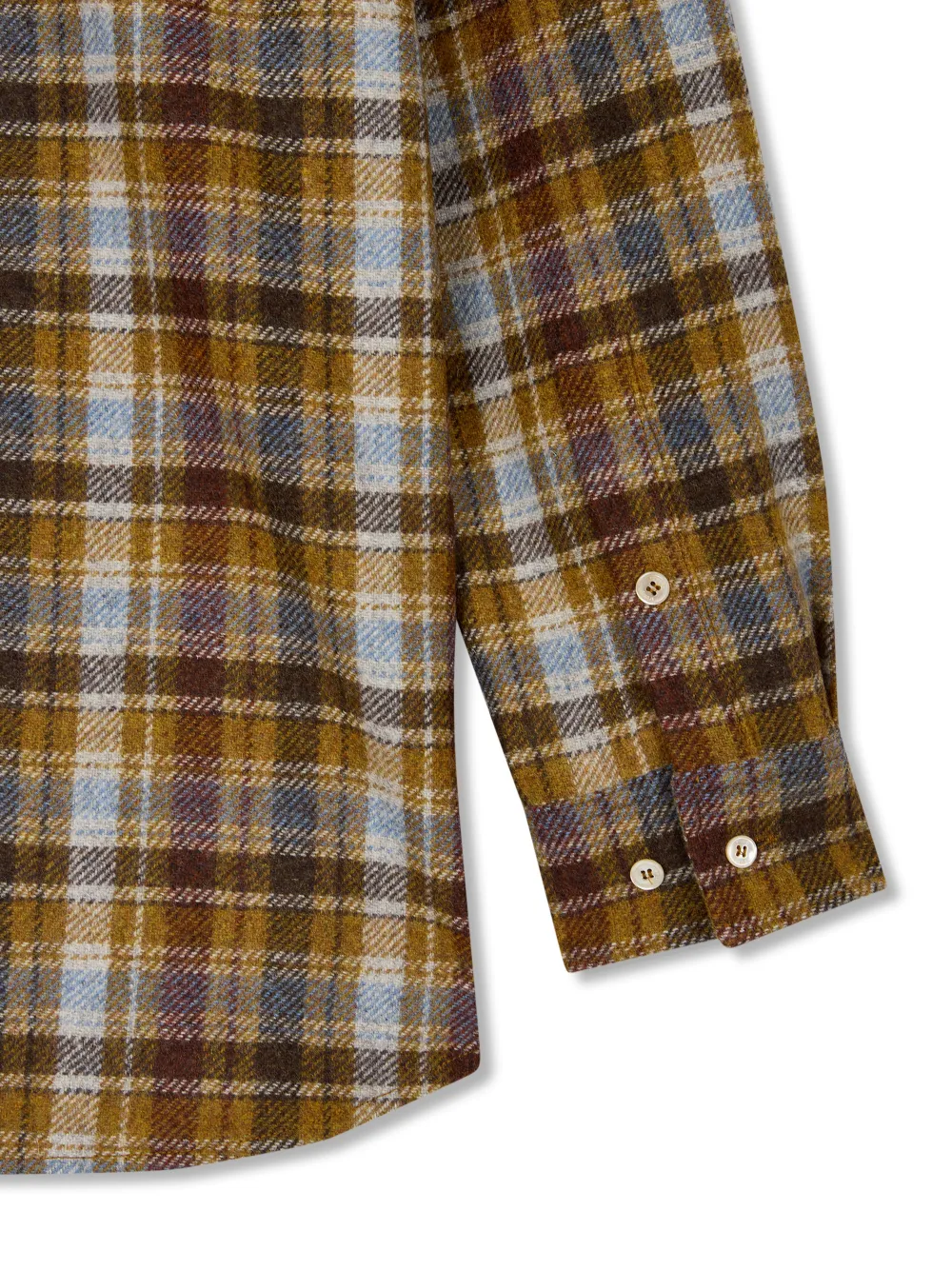 TOMBOY Geruite wollen blouse Bruin