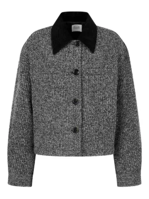 GANNI Jacquard Cropped Jacket | Black | FARFETCH