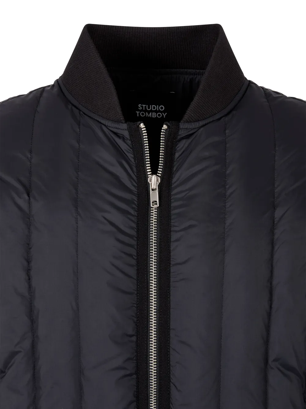  Tomboy Patch-pocket Padded Jacket - Black 