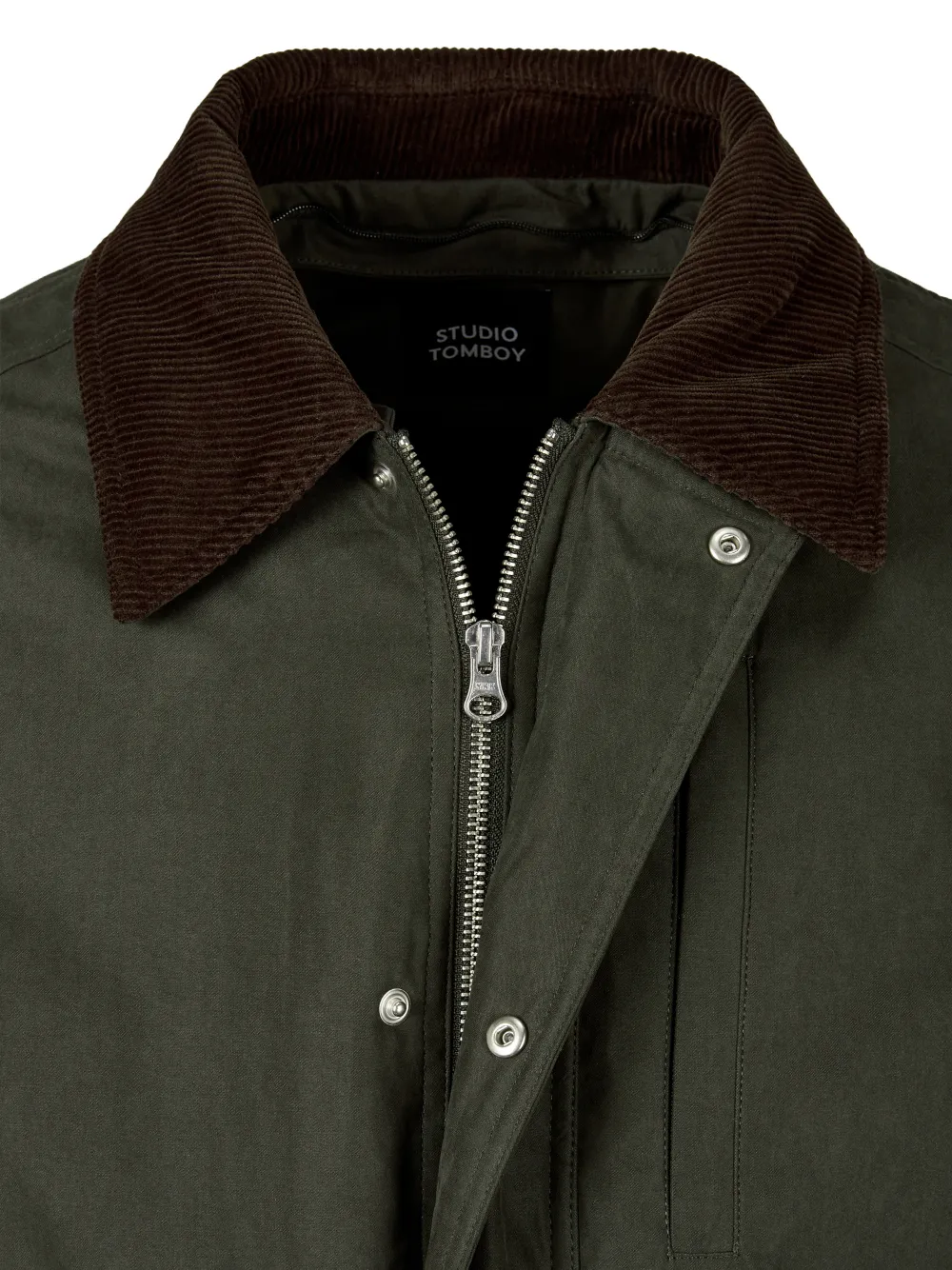 TOMBOY Bomberjack met ribfluwelen kraag Groen