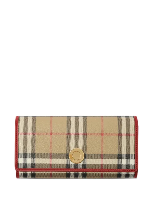 Burberry Check Continental Wallet in Neutrals