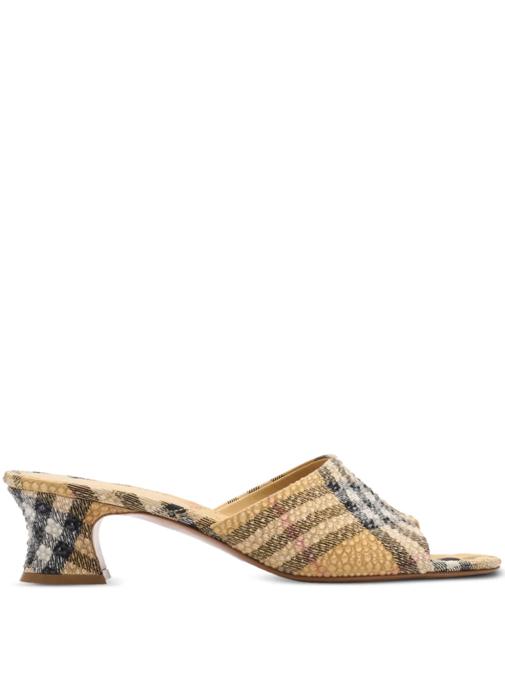 Burberry Sloane sandalen met stras en hak Beige