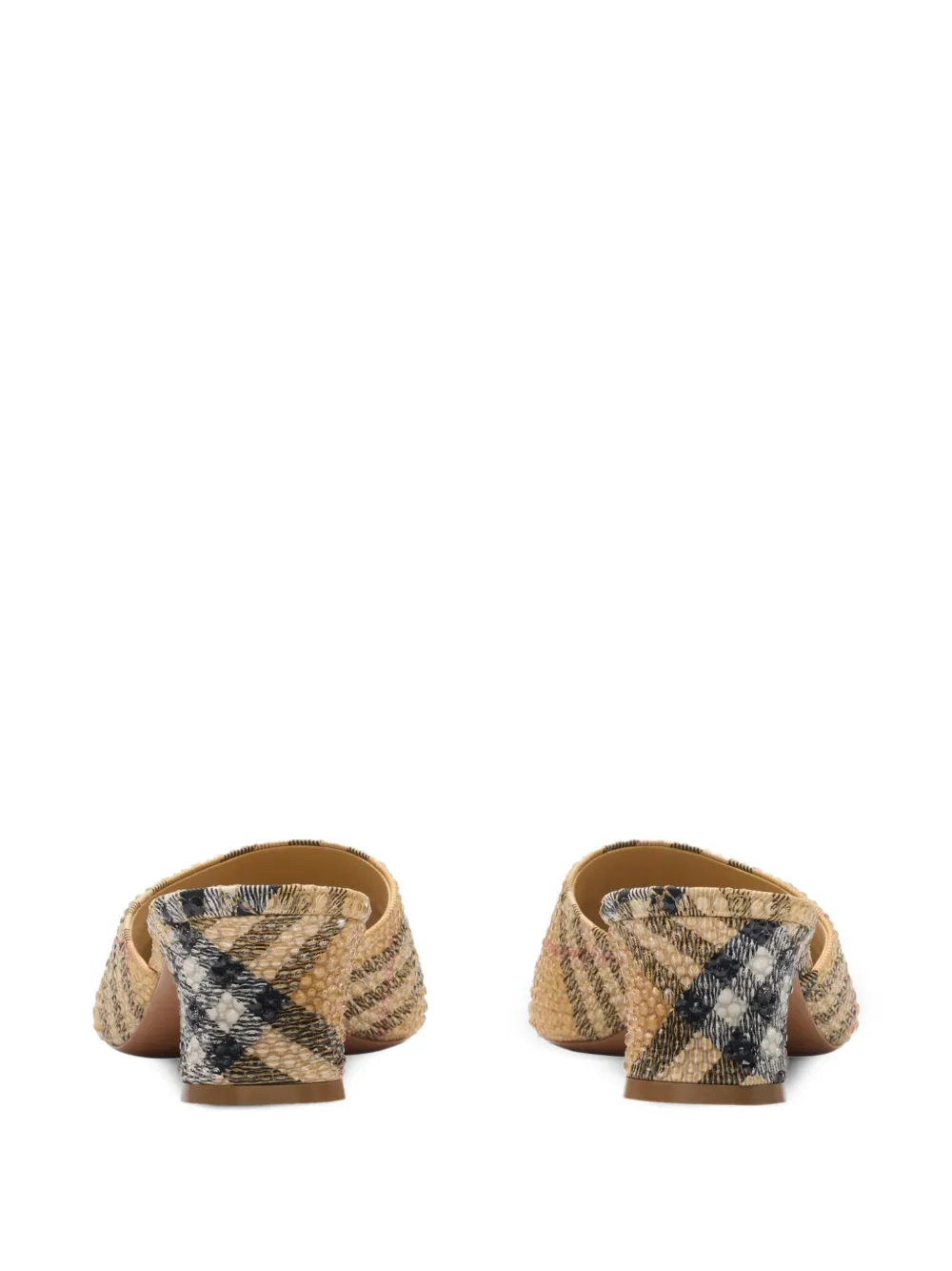 Burberry Sloane sandalen met stras en hak Beige