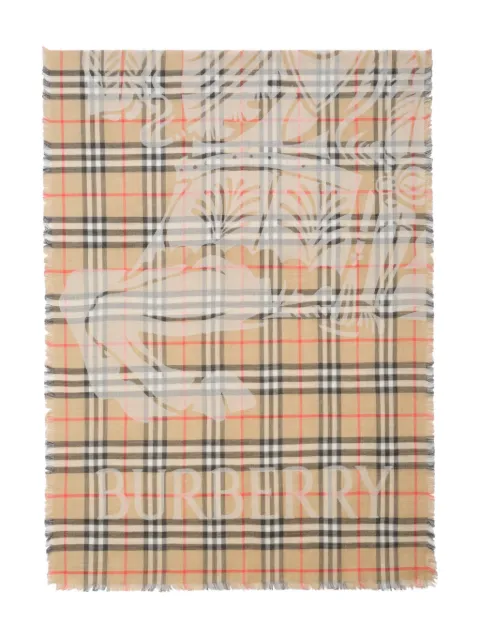 Burberry mascada de seda con estampado Equestrian Knight