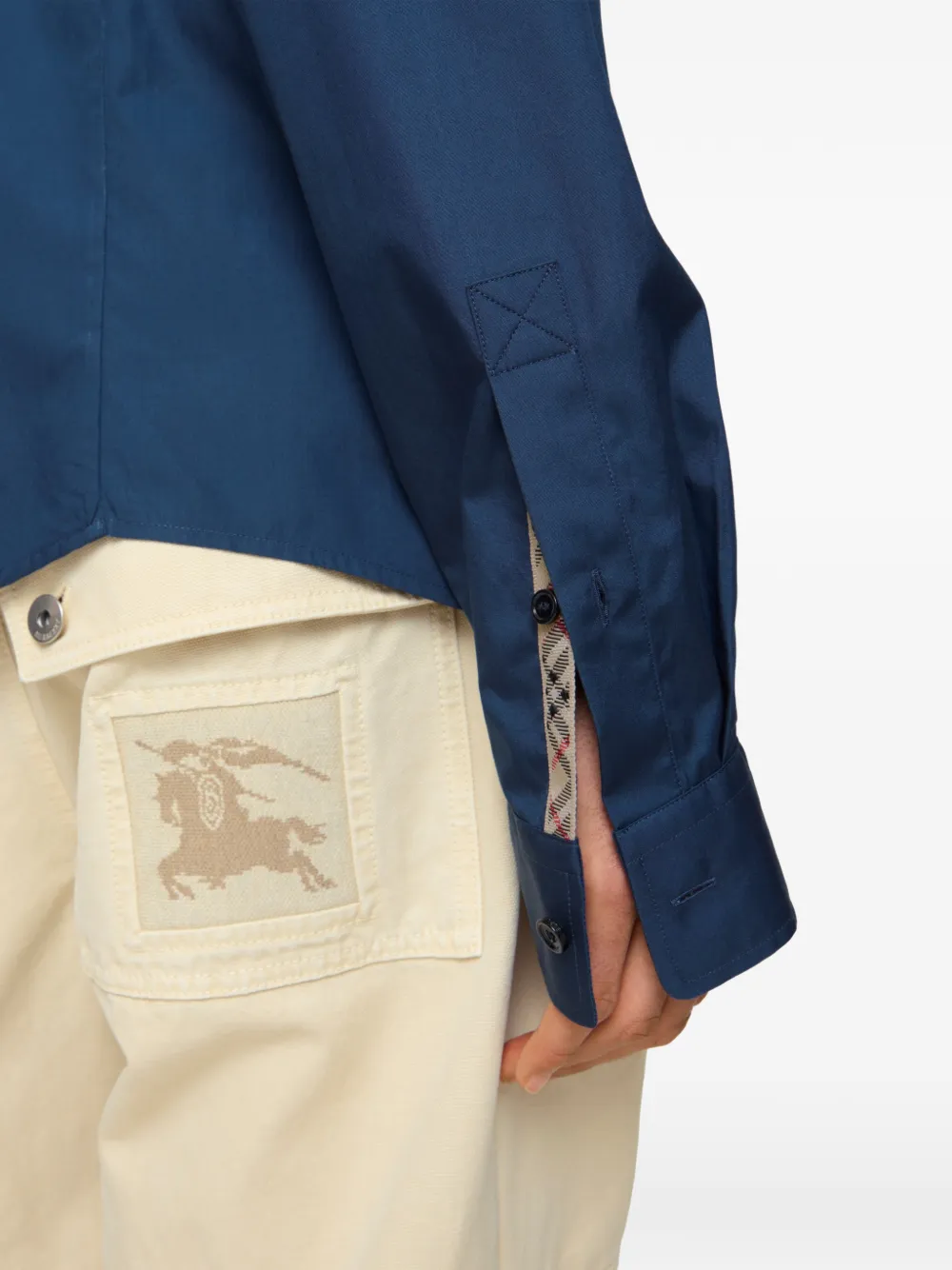 Burberry Classic-fit katoenen popeline overhemd Blauw