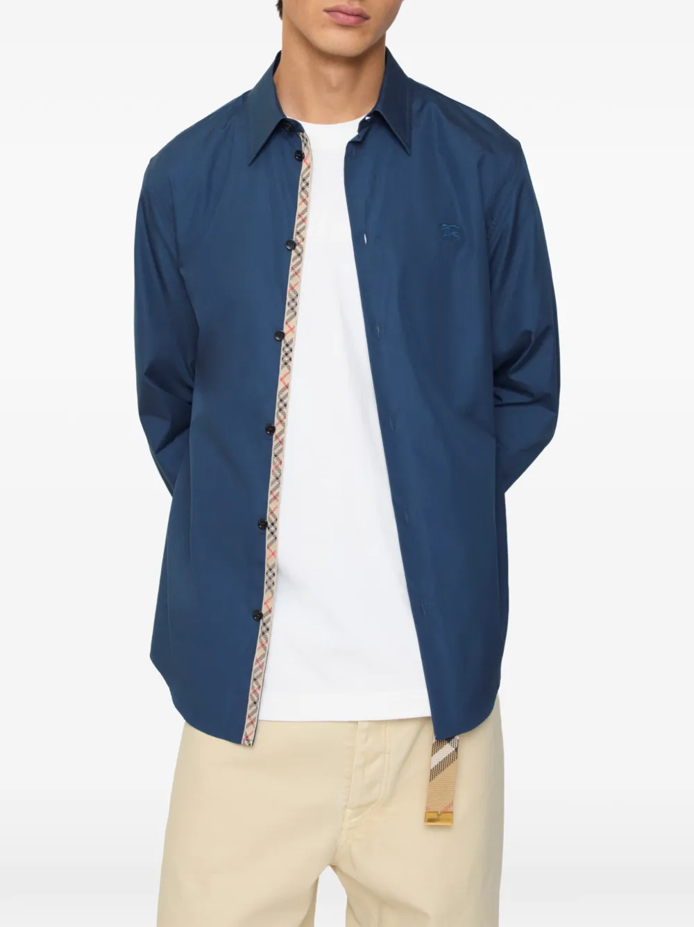 Burberry Popeline overhemd - Blauw