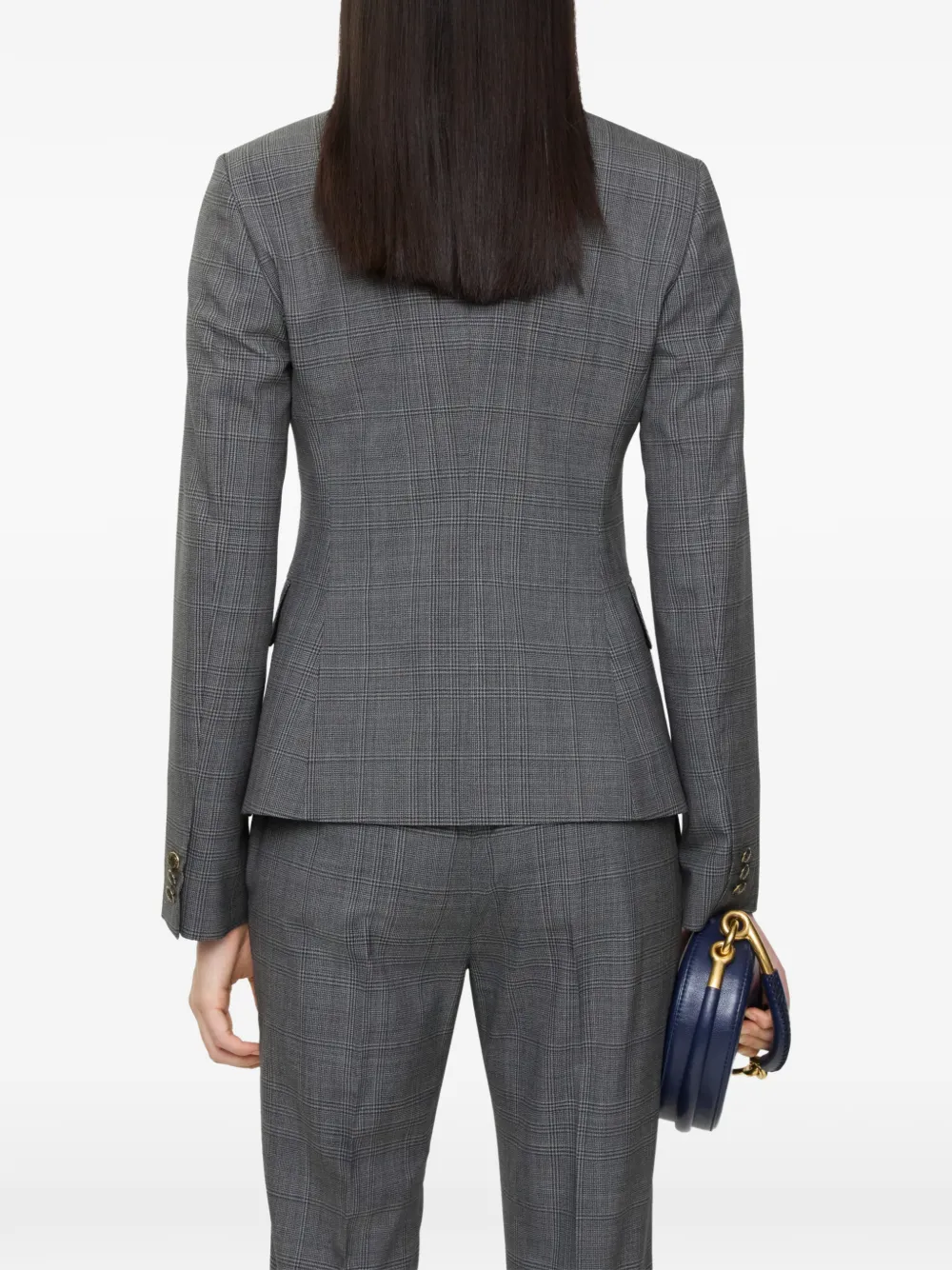 Burberry Geruit wollen colbert Grijs