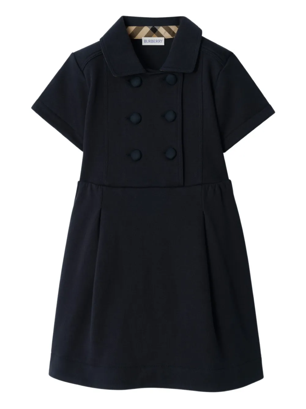 Burberry Kids cotton trench dress - Blu