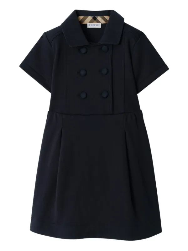 Burberry Kids コットン ワンピース | ブルー | FARFETCH JP