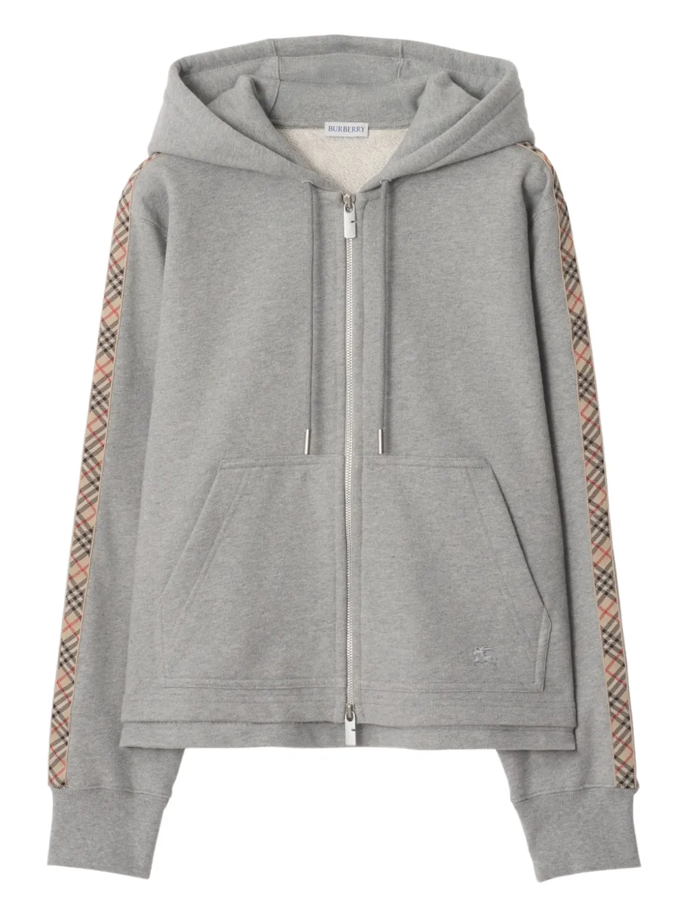 Burberry Zip-up Hoodie In Gray