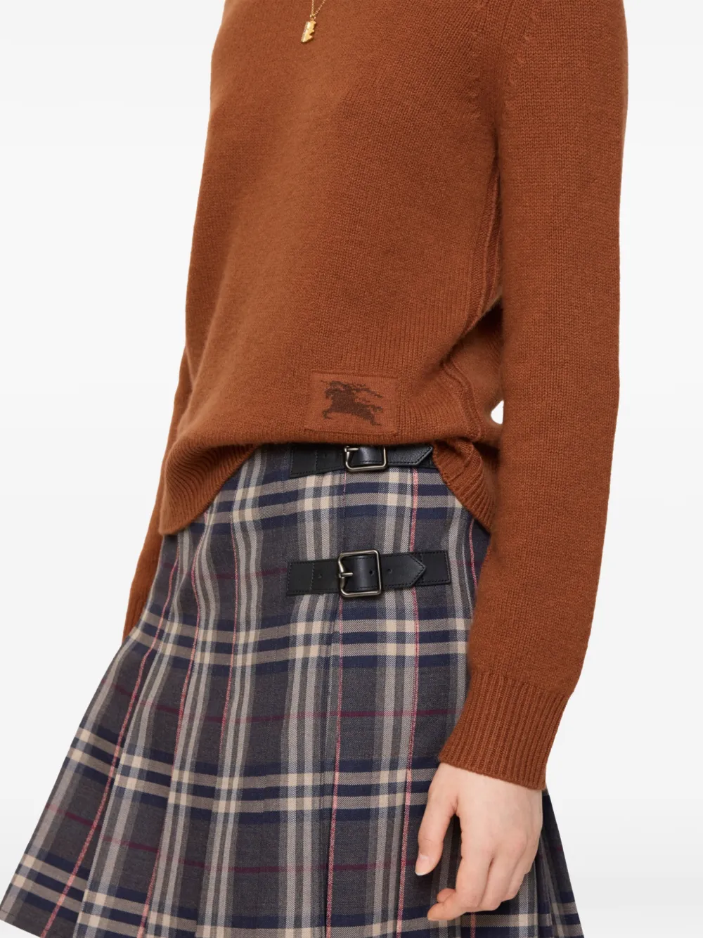 Burberry Equestrian Knight-embroidered Jumper In Multi