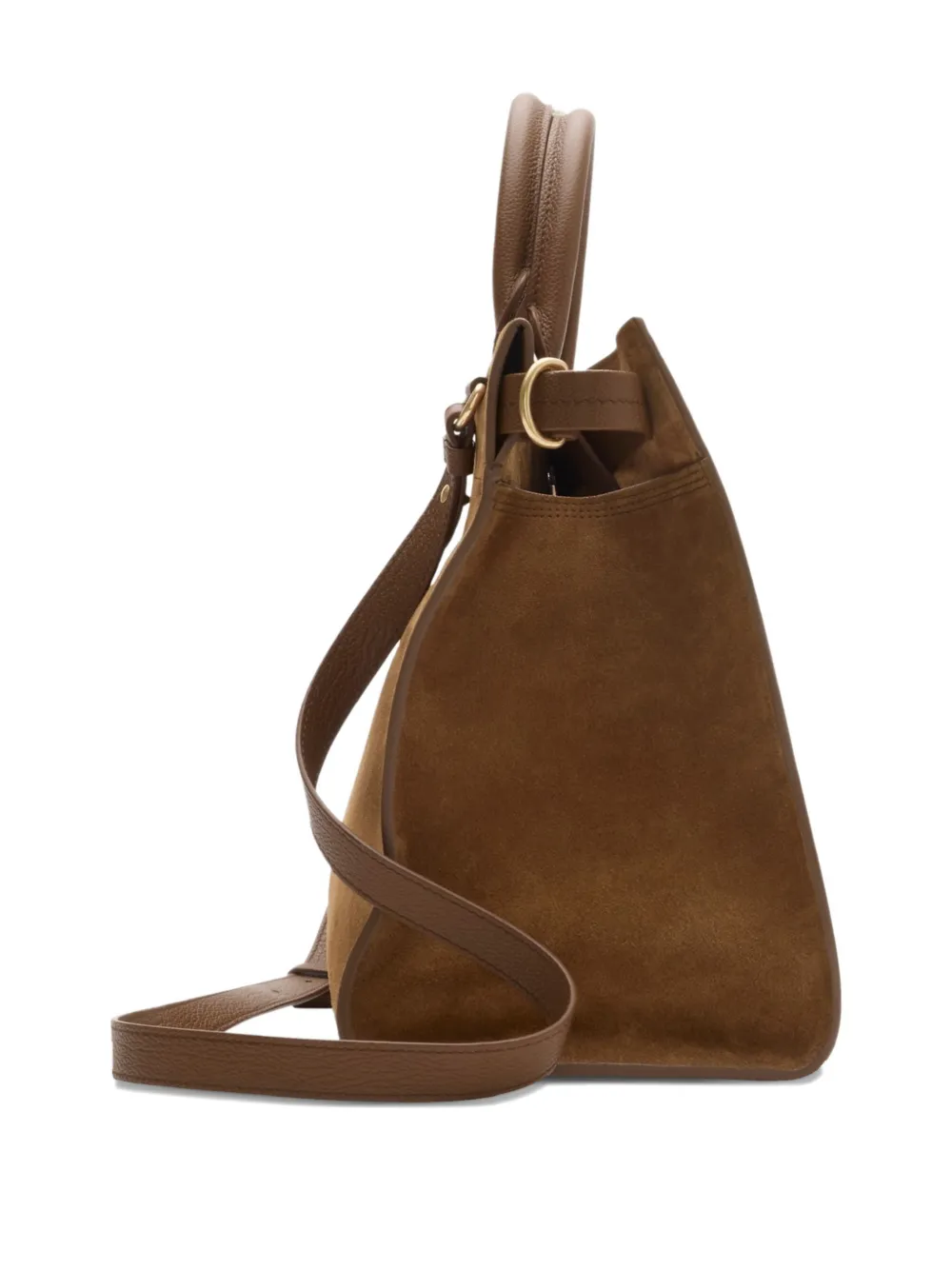 Burberry Medium Suede Cotswolds Tote Bag In Brown