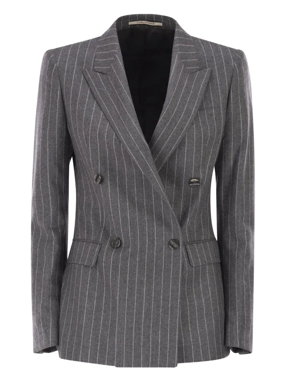 Tagliatore Doppelreihiger Blazer mit Nadelstreifen - Grau