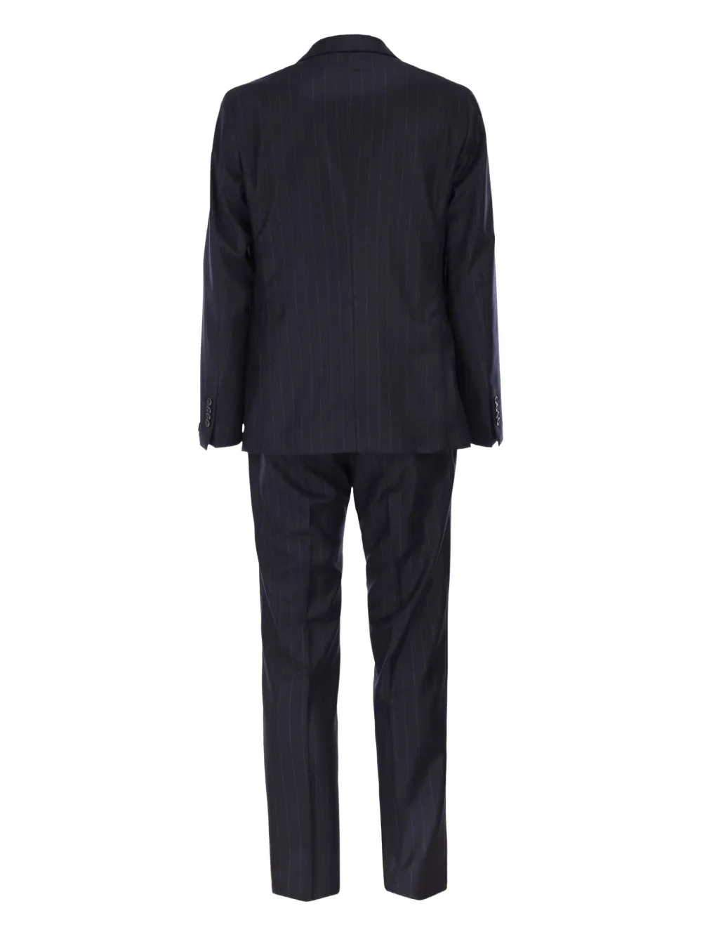 Tagliatore Peak-lapels Pinstripe Suit In Blue