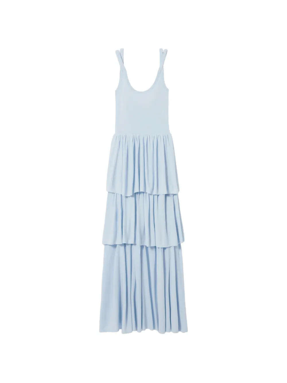 Claudie Pierlot tiered knitted asymmetric dress - Blu