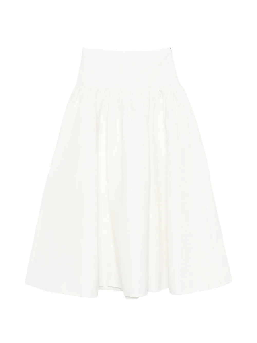 Maje Gonna midi svasata con zip - Bianco