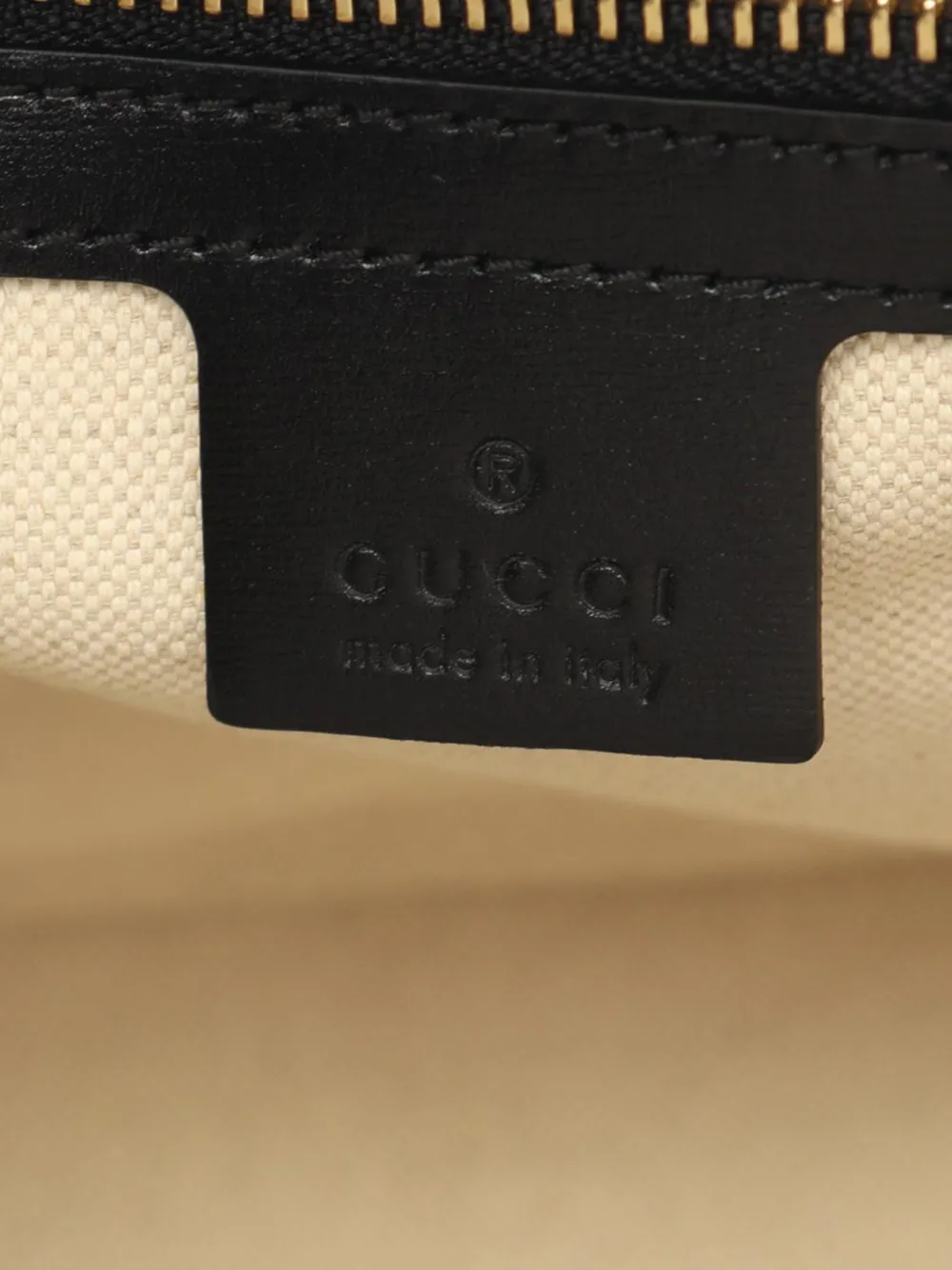 GUCCI Pre-owned 2016-2025 Small Leather Horsebit 1955 Satchel In Black