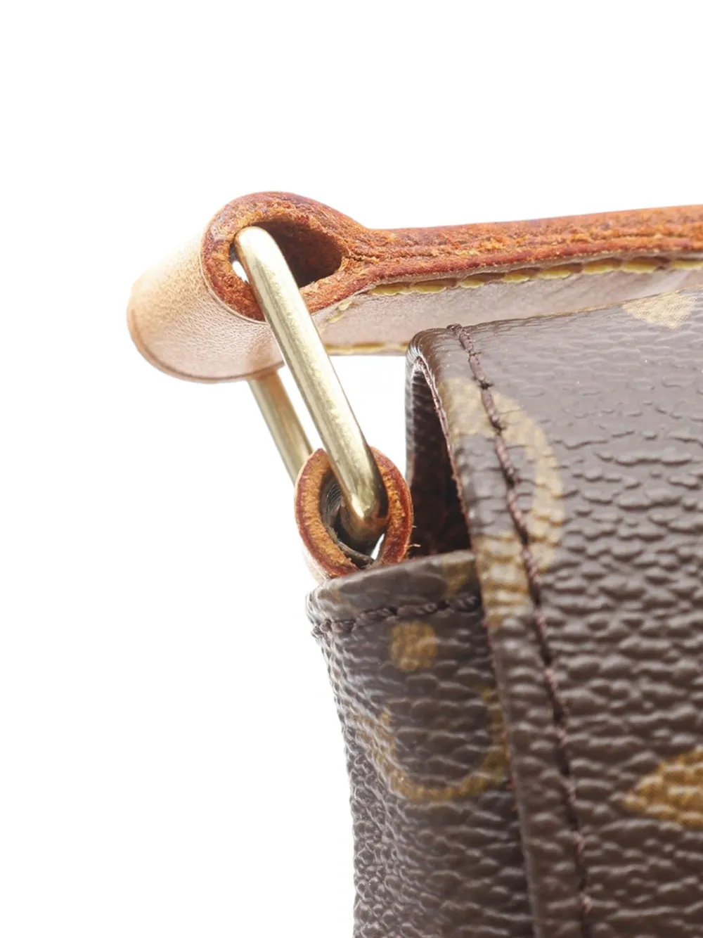 Pre-owned Louis Vuitton 2005 Monogram Musette Tango Long Strap Crossbody Bag In Brown