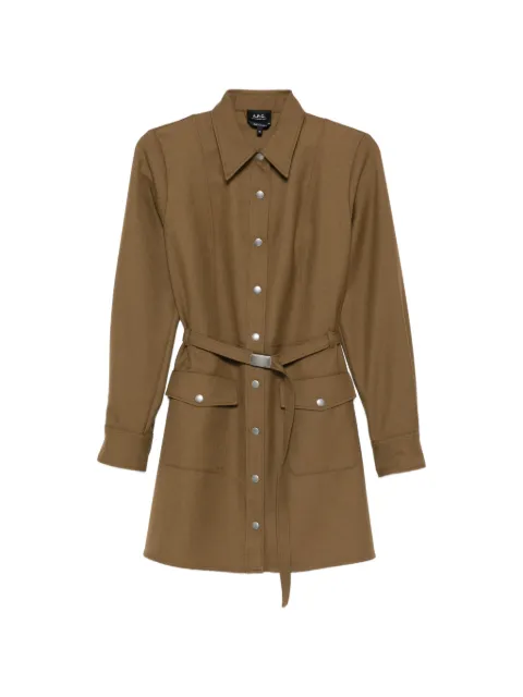 A.P.C. belted pocket shirt 