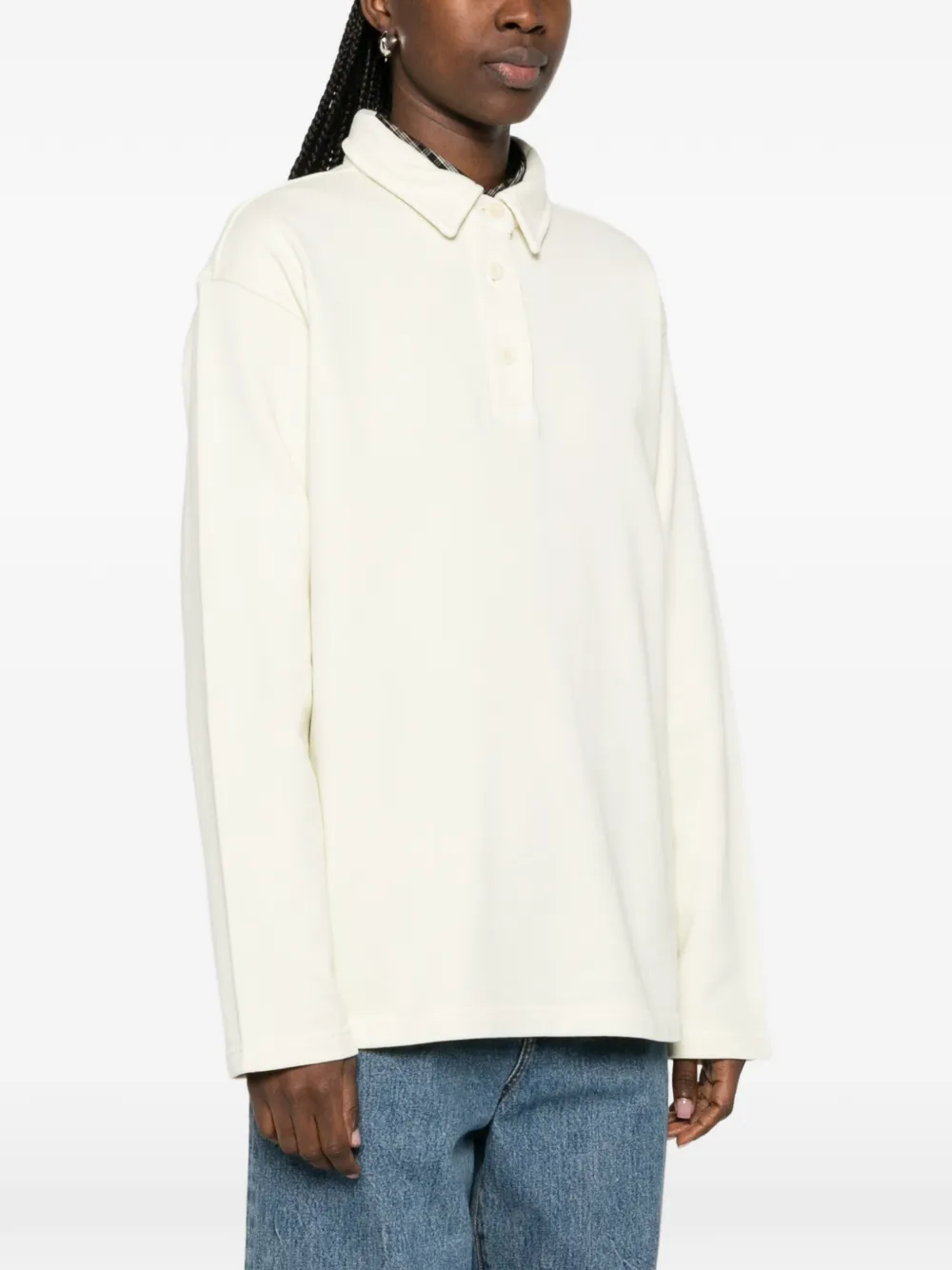  A.p.c. Long-sleeve Polo Top - Neutrals 